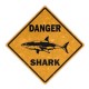 Danger requin shark logo 252 autocollant adhésif sticker