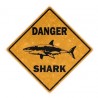 Danger requin shark logo 252 autocollant adhésif sticker