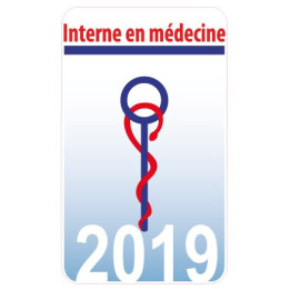 interne medecine caducée 2019 autocollant adhésif sticker