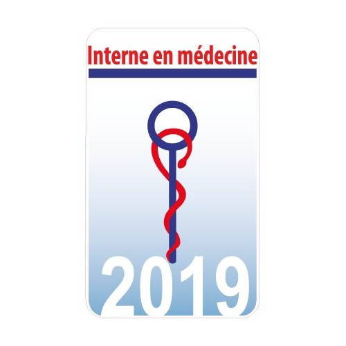 interne medecine caducée 2019 autocollant adhésif sticker