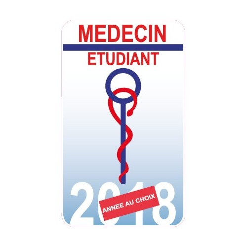 Médecin étudiant caducée 2018 autocollant adhésif sticker
