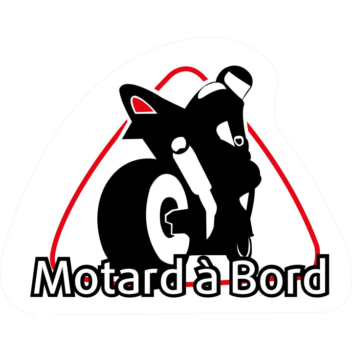 Motard à Bord logo 6148 autocollant adhésif sticker