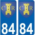 64 Pau sticker plate registration city
