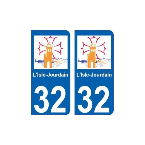 64 Pau logo adesivo piastra di registrazione city