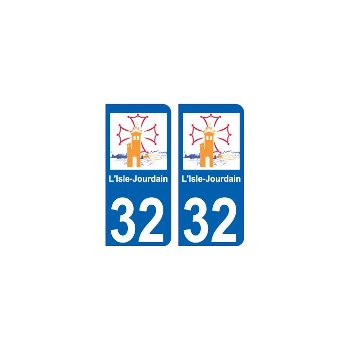 64 Pau logo sticker plate registration city