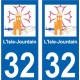 64 Pau logotipo de la etiqueta engomada de la placa de registro de la ciudad
