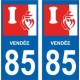64 Pau logo adesivo piastra di registrazione city