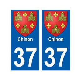 37 Chinon blason autocollant plaque stickers ville