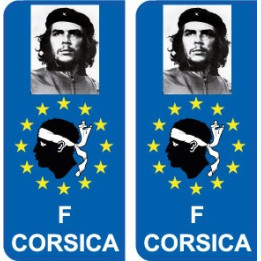 Che Guevara F Europe sticker autocollant plaque immatriculation auto