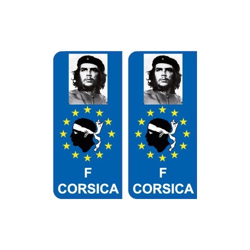 Che Guevara F Europe sticker autocollant plaque immatriculation auto