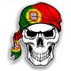 tête mort skull bandana Portugal 6842 autocollant adhésif sticker
