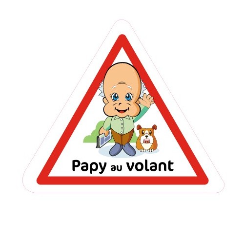 Papy au volant 9642 autocollant adhésif sticker
