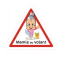 Mamie au volant 8753 autocollant adhésif sticker