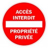 Accès interdit propriété privée 151 autocollant adhésif sticker