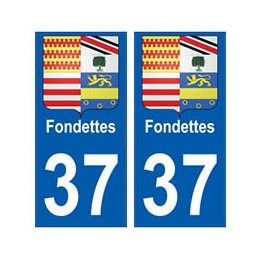 37 Fondettes blason autocollant plaque stickers ville