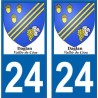 64 Pau-aufkleber plakette ez stadt