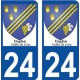 64 Pau sticker plate registration city