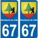 64 Pau sticker plate registration city