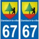 64 Pau sticker plate registration city