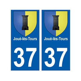 37 Jouès-les-Tours blason autocollant plaque stickers ville