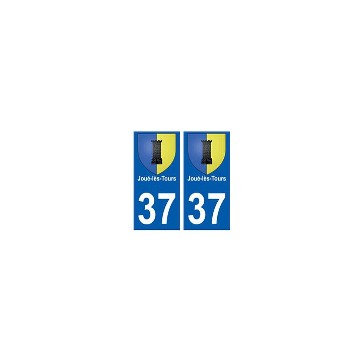 37 Jouès-les-Tours blason autocollant plaque stickers ville