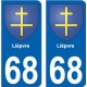 64 Pau placa etiqueta de registro de la ciudad
