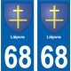 64 Pau placa etiqueta de registro de la ciudad