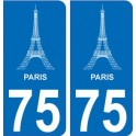 64 Pau logotipo de la etiqueta engomada de la placa de registro de la ciudad