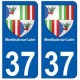 37 Montlouis-sur-Loire blason autocollant plaque stickers ville