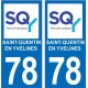 64 Pau logotipo de la etiqueta engomada de la placa de registro de la ciudad