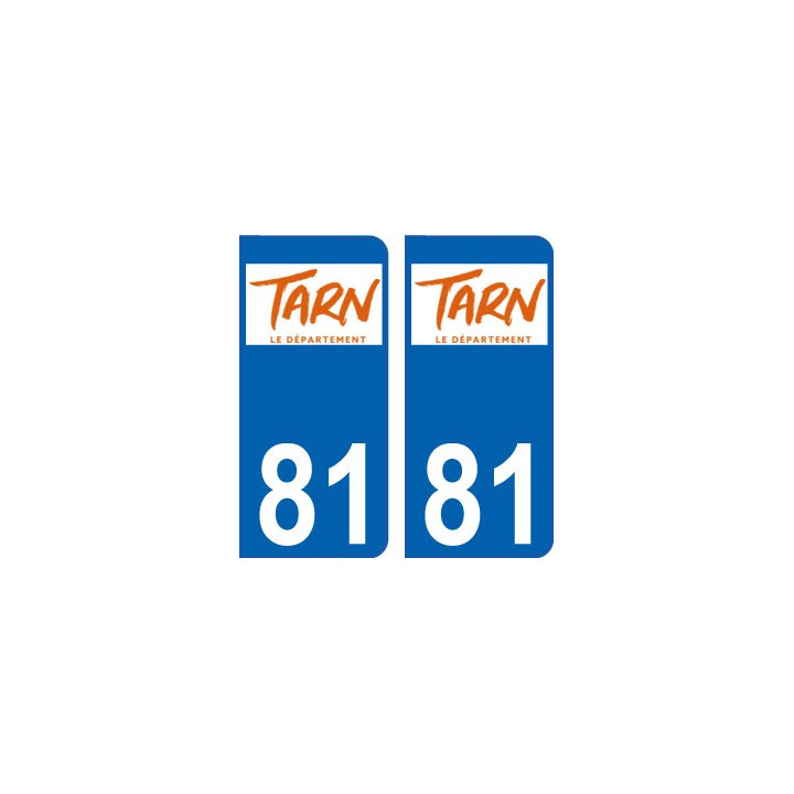 81 Tarn logo autocollant plaque immatriculation auto ville sticker