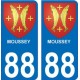64 Pau placa etiqueta de registro de la ciudad