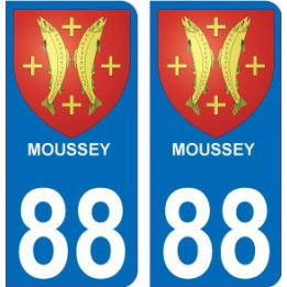 88 Moussey autocollant plaque immatriculation auto ville sticker