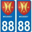88 Moussey autocollant plaque immatriculation auto ville sticker