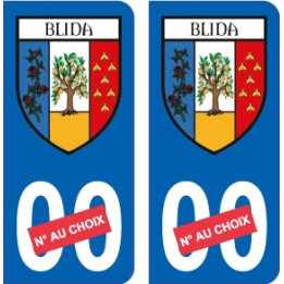 Blida sur Juine numéro au choix autocollant plaque immatriculation auto ville sticker