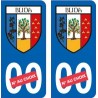 Blida sur Juine numéro au choix autocollant plaque immatriculation auto ville sticker
