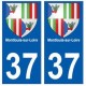37 Montlouis-sur-Loire blason autocollant plaque stickers ville
