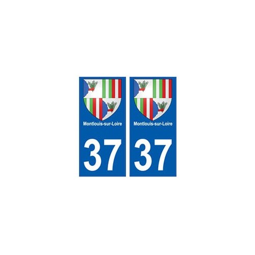 37 Montlouis-sur-Loire blason autocollant plaque stickers ville