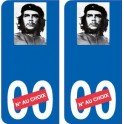 Che Guevara F Europe numéro au choix sticker autocollant plaque immatriculation auto