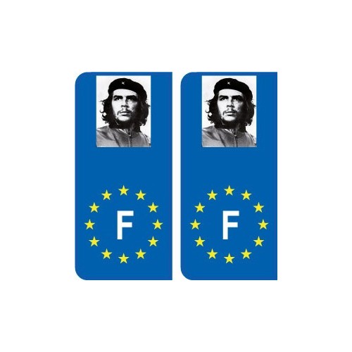 Che Guevara F Europe sticker autocollant plaque immatriculation auto