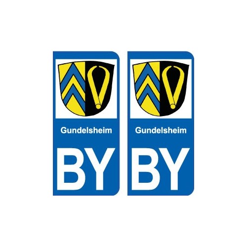 Gundelsheim BY ville sticker autocollant plaque immatriculation auto
