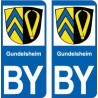 Gundelsheim BY ville sticker autocollant plaque immatriculation auto