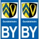 Gundelsheim BY ville sticker autocollant plaque immatriculation auto