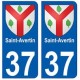 37 Saint-Avertin blason autocollant plaque stickers ville