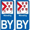 Wemding BY autocollant plaque immatriculation auto ville sticker