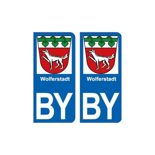 Wolferstadt BY autocollant plaque immatriculation auto ville sticker