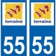 64 Pau logotipo de la etiqueta engomada de la placa de registro de la ciudad