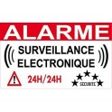 alarme surveillance électronique 24h/24h sécurité logo 952 autocollant adhésif sticker
