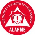 site sécurisé sous protection électronique alarme 3547 autocollant adhésif sticker