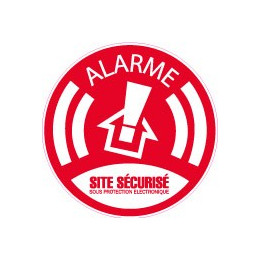 Alarme site sécurisé sous protection électronique 6567 autocollant adhésif sticker